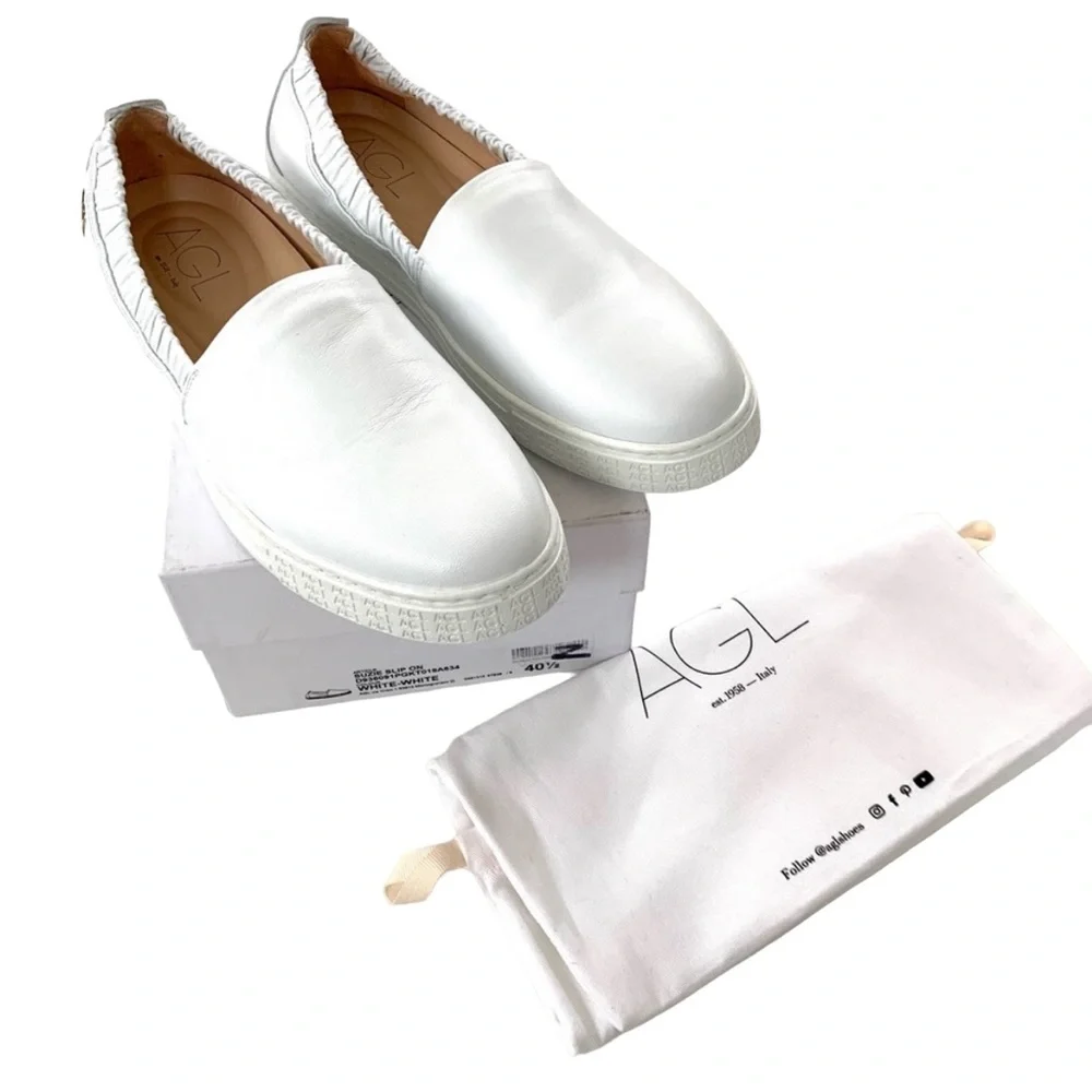 AGL Suzie Slip On White Sneaker Women’s Size 10.5